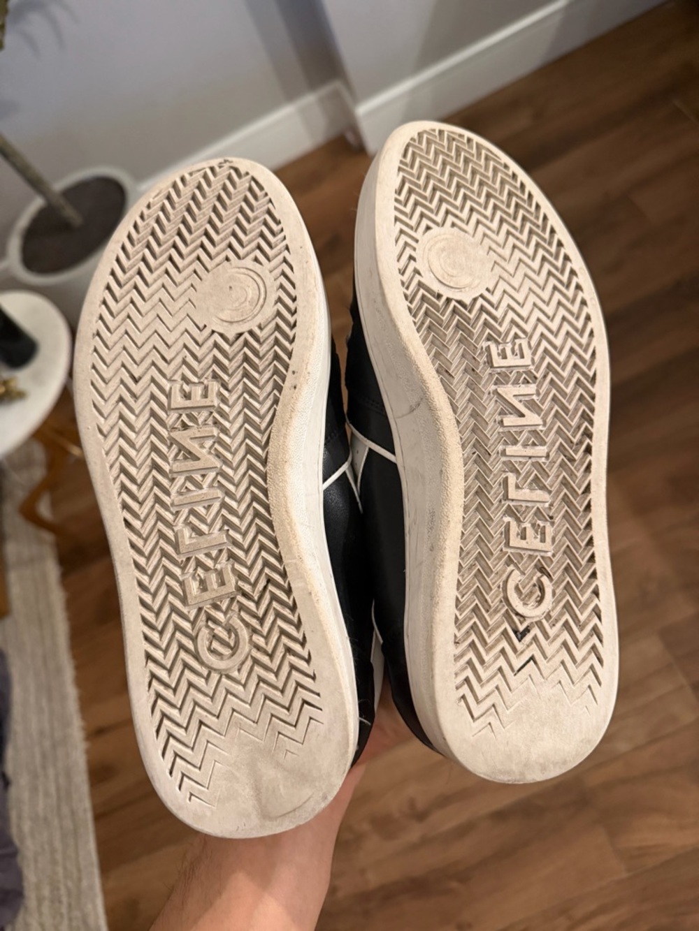 Celine Men’s Black and White Low-Top Sneakers Size EU42/US 9 - Picture 6 of 6